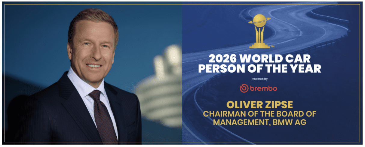 Oliver Zipse es nombrado World Car Person of the Year 2026